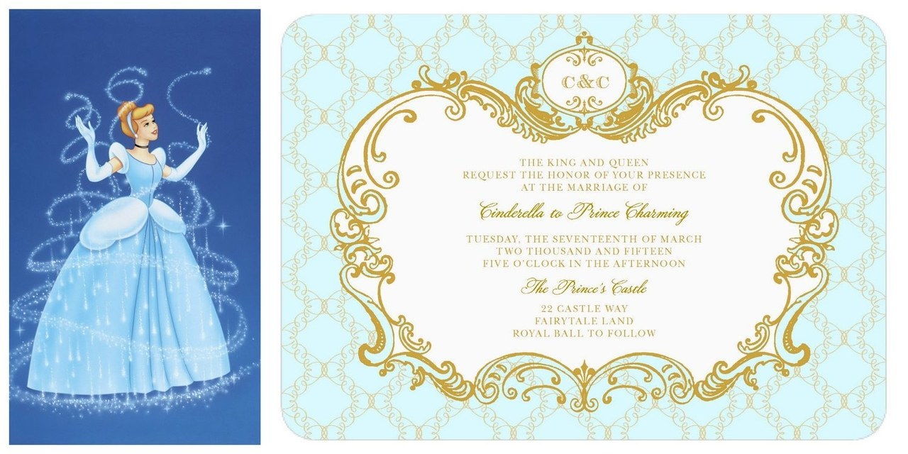 4 disney princess wedding invitations 0311