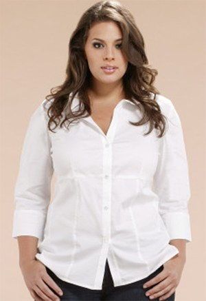 0423plus size white shirt fa